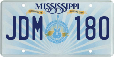 MS license plate JDM180