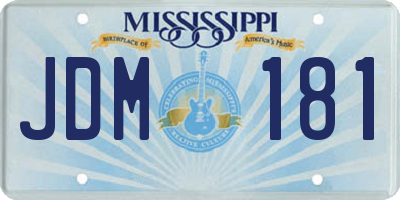 MS license plate JDM181