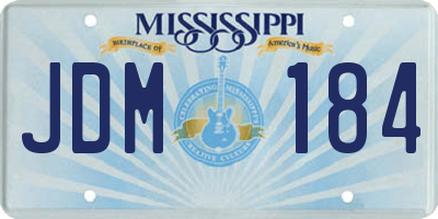 MS license plate JDM184