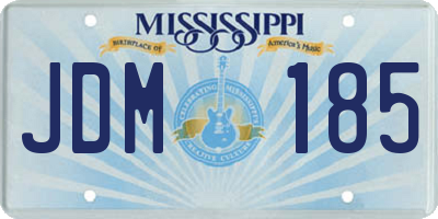 MS license plate JDM185