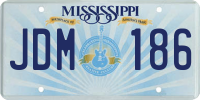 MS license plate JDM186
