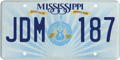 MS license plate JDM187