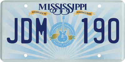 MS license plate JDM190