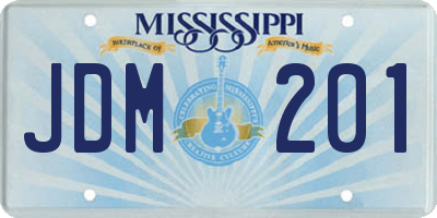 MS license plate JDM201