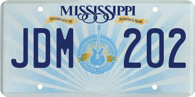 MS license plate JDM202