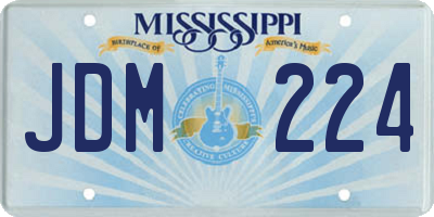 MS license plate JDM224