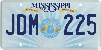 MS license plate JDM225