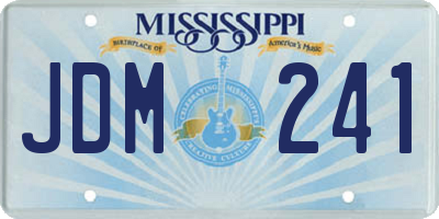 MS license plate JDM241