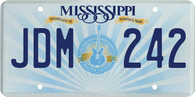MS license plate JDM242