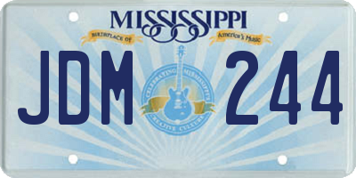MS license plate JDM244