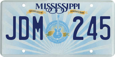 MS license plate JDM245