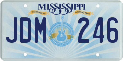 MS license plate JDM246