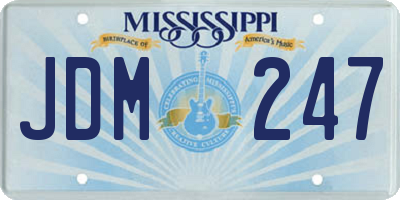 MS license plate JDM247