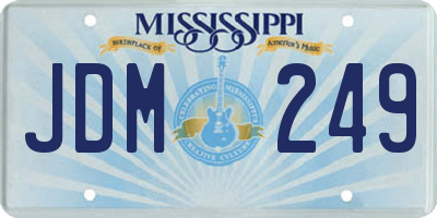 MS license plate JDM249