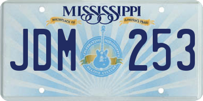 MS license plate JDM253