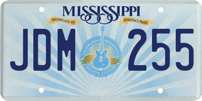 MS license plate JDM255