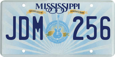 MS license plate JDM256