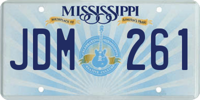 MS license plate JDM261
