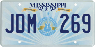 MS license plate JDM269