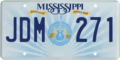 MS license plate JDM271
