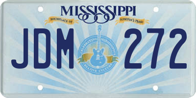 MS license plate JDM272