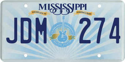 MS license plate JDM274
