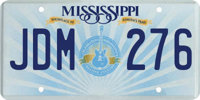 MS license plate JDM276