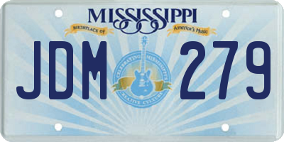 MS license plate JDM279