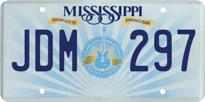 MS license plate JDM297