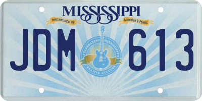 MS license plate JDM613