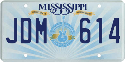 MS license plate JDM614