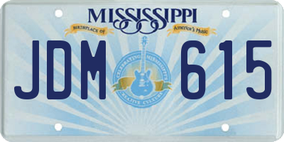 MS license plate JDM615