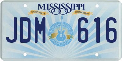 MS license plate JDM616