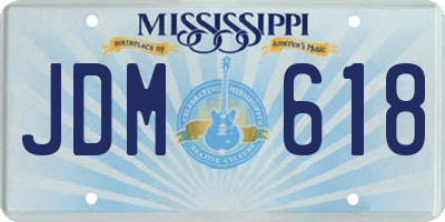 MS license plate JDM618