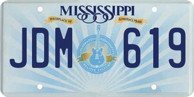 MS license plate JDM619