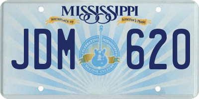 MS license plate JDM620