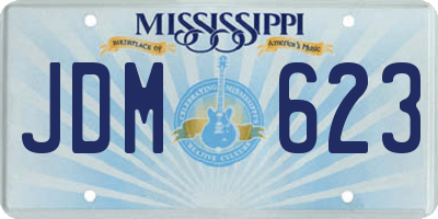 MS license plate JDM623