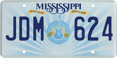 MS license plate JDM624