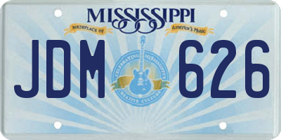 MS license plate JDM626