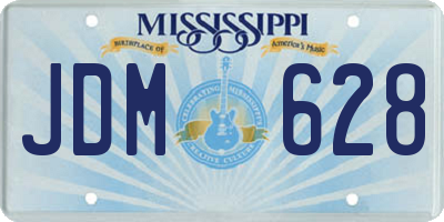 MS license plate JDM628