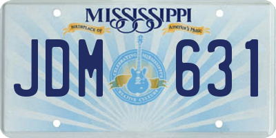 MS license plate JDM631