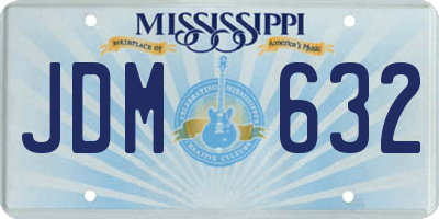 MS license plate JDM632