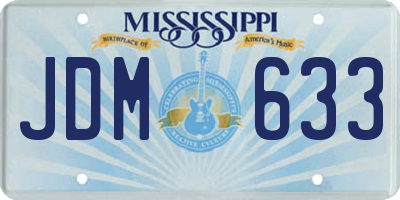MS license plate JDM633