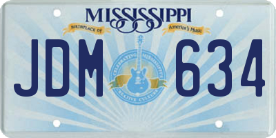 MS license plate JDM634