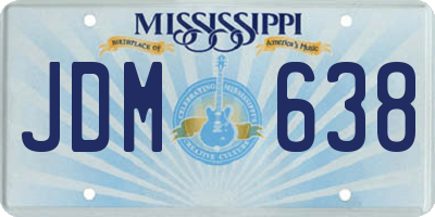 MS license plate JDM638