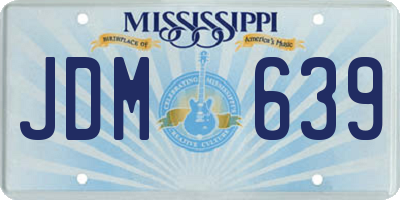 MS license plate JDM639