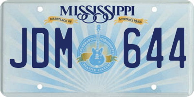MS license plate JDM644