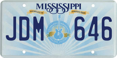 MS license plate JDM646
