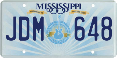 MS license plate JDM648