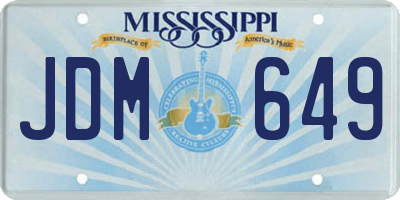 MS license plate JDM649